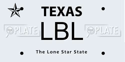 LBL Texas License Plate