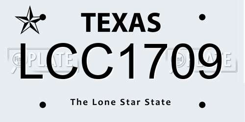 LCC1709 Texas License Plate