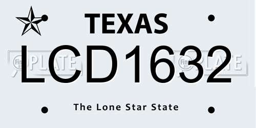 LCD1632 Texas License Plate
