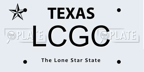 LCGC Texas License Plate