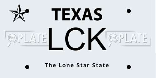LCK Texas License Plate