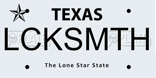 LCKSMTH Texas License Plate