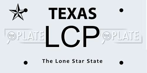 LCP Texas License Plate