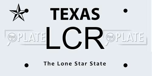 LCR Texas License Plate