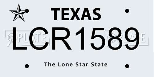 LCR1589 Texas License Plate