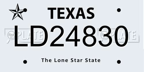 LD24830 Texas License Plate