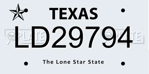 LD29794 Texas License Plate