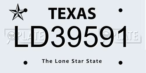 LD39591 Texas License Plate