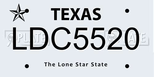 LDC5520 Texas License Plate