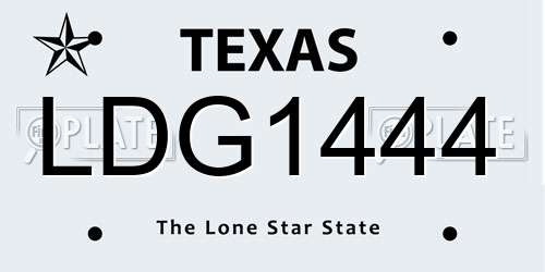 LDG1444 Texas License Plate