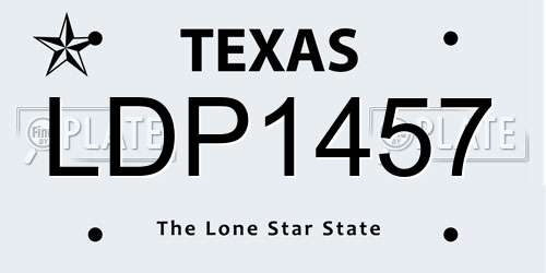 LDP1457 Texas License Plate