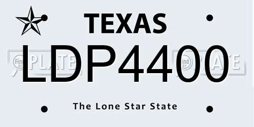 LDP4400 Texas License Plate