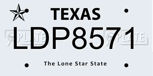 LDP8571 Texas License Plate