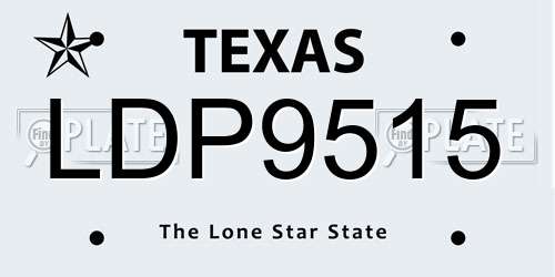 LDP9515 Texas License Plate
