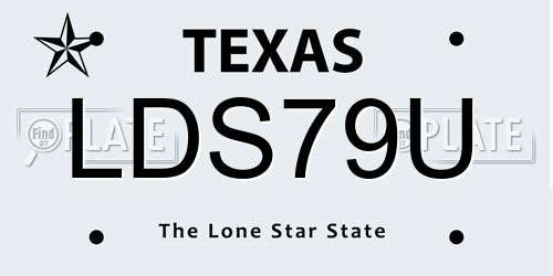 LDS79U Texas License Plate
