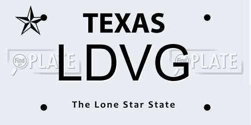 LDVG Texas License Plate