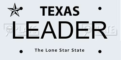 LEADER Texas License Plate