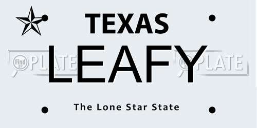 LEAFY Texas License Plate