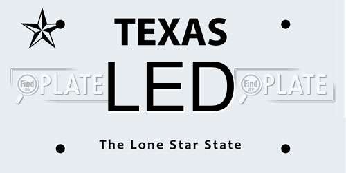 LED Texas License Plate