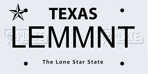 LEMMNT Texas License Plate