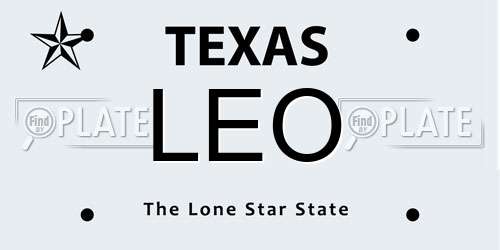 LEO Texas License Plate