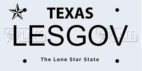 LESGOV Texas License Plate