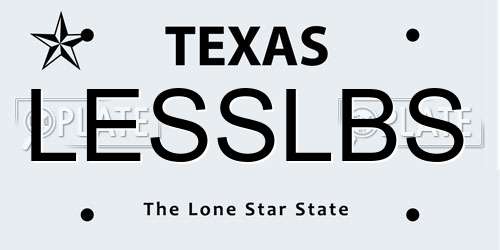 LESSLBS Texas License Plate