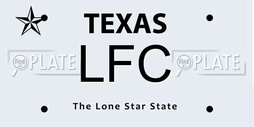 LFC Texas License Plate