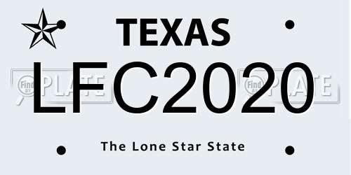 LFC2020 Texas License Plate