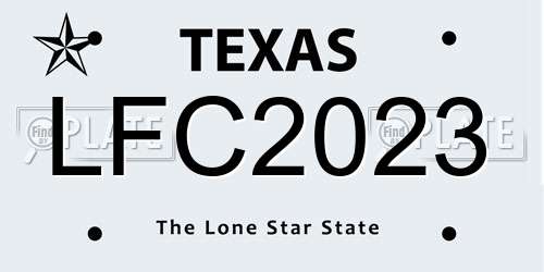 LFC2023 Texas License Plate