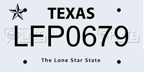 LFP0679 Texas License Plate