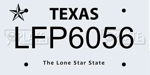 LFP6056 Texas License Plate