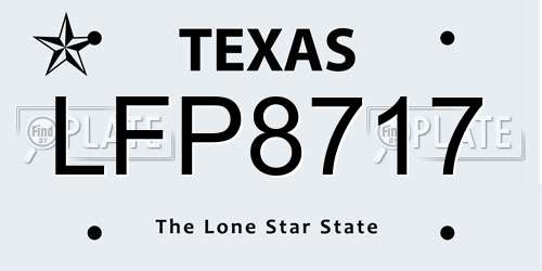 LFP8717 Texas License Plate