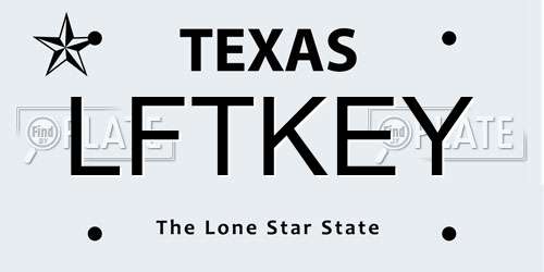 LFTKEY Texas License Plate