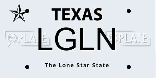 LGLN Texas License Plate