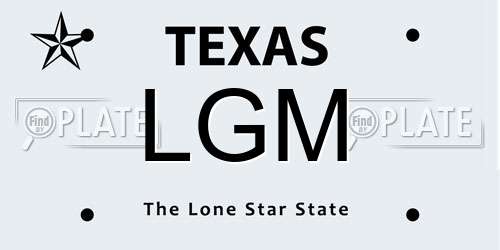 LGM Texas License Plate