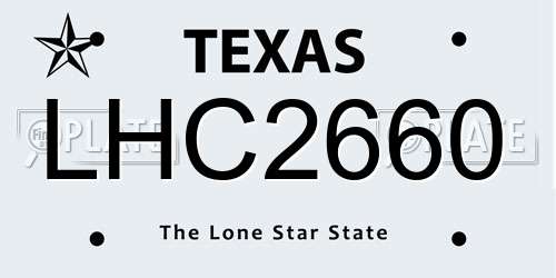 LHC2660 Texas License Plate