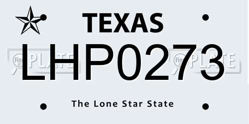 LHP0273 Texas License Plate