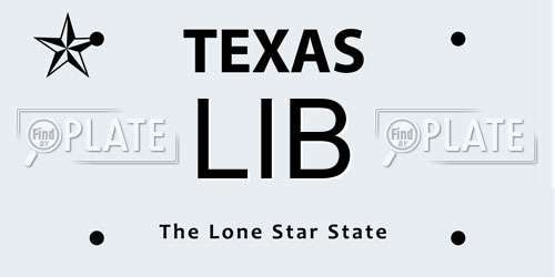 LIB Texas License Plate