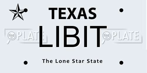 LIBIT Texas License Plate