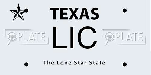 LIC Texas License Plate