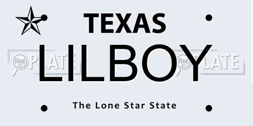 LILBOY Texas License Plate