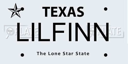 LILFINN Texas License Plate