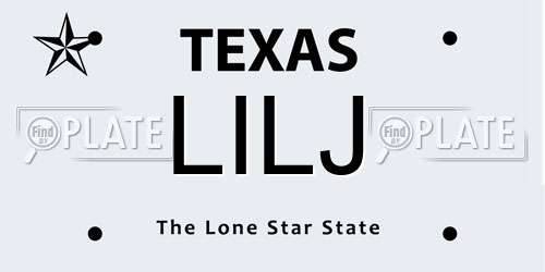 LILJ Texas License Plate