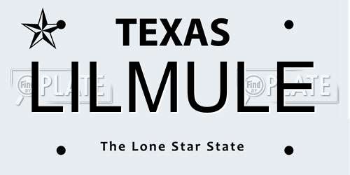 LILMULE Texas License Plate