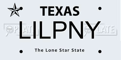 LILPNY Texas License Plate