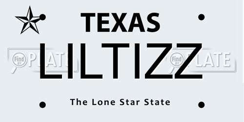 LILTIZZ Texas License Plate