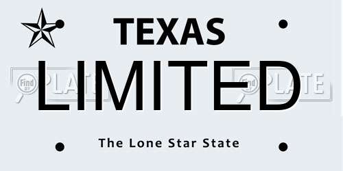 LIMITED Texas License Plate