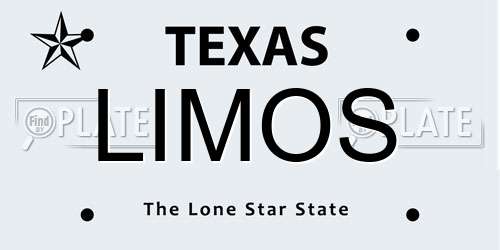 LIMOS Texas License Plate