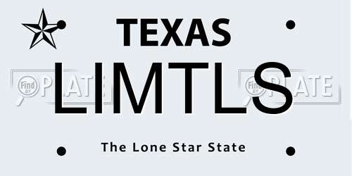LIMTLS Texas License Plate